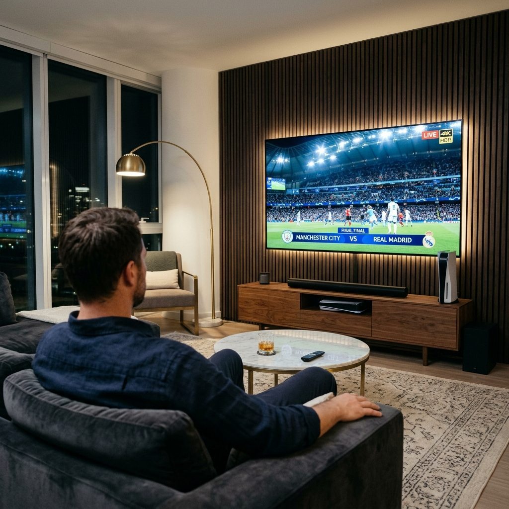 Tivi-live ultra-fast zapping interface on 4K living room television